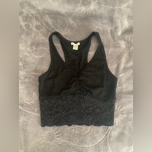 Black Bozzolo Cropped Tank